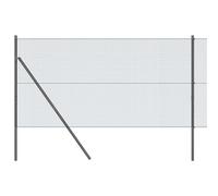 Fence with Posts Steel Outdoor Fence Garden Enclosure Terrace Barrier vidaXL