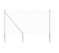 Fence Post Steel Outdoor Barrier Garden Modern Terrace Strong Support vidaXL