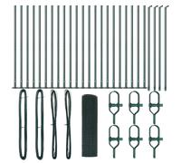 Fence Post Steel Outdoor Barrier Garden Modern Terrace Strong Support vidaXL