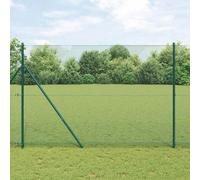 vidaXL Ground Fix Welded Wire Fence 10 x 1.5 m PVC-Coated Steel Green