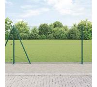 Fence Post Steel PVC Green 10x1.2m Mesh 16x16mm Garden Boundary Post Durable Set