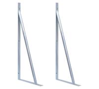 Vidaxl Support Brackets For Fence Post 2 Pcs Galvanised Steel