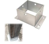 Fence Post Support,Pergola Brackets,4 Pcs Stainless Steel Flange Anchor Base for Protecting Fences/Mailbox/Porch Railings/Pavilion Post, Pergola Bracket(100mm/3.9in)
