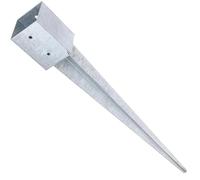 Fence Post Support Spike Holder Metal Drive in Stakes Rust Resistant Bracket Pack of: 4 101mm x 101mm / 900mm (4" x 4")
