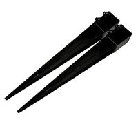 Fence Post Support Spike Holders 3" 75MM X2 (Square Bolt Grip Fencing Shoe)