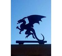 Fence Post Topper, Post Top, Post Cap, DRAGON Garden Ornament, Garden Decor, Metal Art
