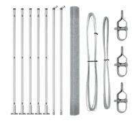 Welded Wire Fence with Concrete Base Mesh Post Garden Posts Outline vidaXL