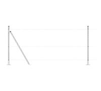 Fence Post with Concrete Base Powder-Coated Steel Outdoor Modern Garden vidaXL