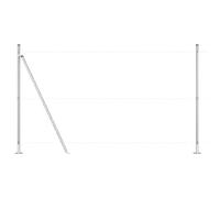 Fence Post Other Steel Garden Barrier Terrace Outdoor Fencing Rail for vidaXL