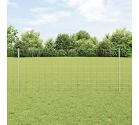 Fence Posts 22 pcs U-Channel 100 cm Galvanised Steel Berkfield Home Silver One Size