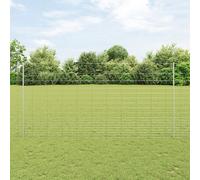 Fence Posts 22 pcs U-Channel 150 cm Galvanised Steel Berkfield Home Silver One Size