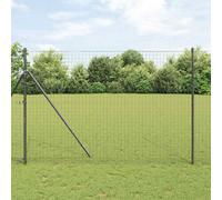 Fence Posts 26pc Grey Powder-Coated Galvanised Steel 3.2x3.2x210cm Durable Pack