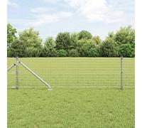 Fence Posts Grey Powder-Coated Galvanized Steel 3.2x3.2x125cm 52pcs Pack Outdoor