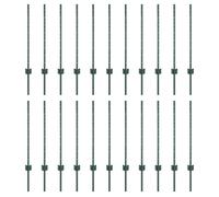 Fence Posts Height Adjustable Manual Steel Outdoor Garden Barrier vidaXL