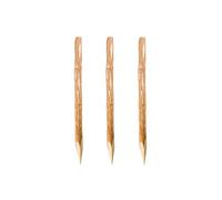 Fence Posts, Natural - Fence Pointed, Wooden Fence Post Round Posts, Hazelnut Wood, Optional for Your Picket Fence/Farm Fence/Garden Fence (3 Pieces, Height 180 cm)