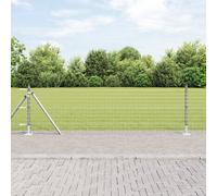 Fence Posts Set of 26 Galvanised steel 3.2 x 3.2 x 50 cm Durable Berkfield Home Silver One Size