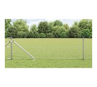 Fence Posts Set Silver Steel 50 x 0.6 m Durable Galvanised Garden Support Posts