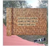 Fence Privacy Screen, Natural Reed Fence, Balcony Fencing Covering, Fencing Rolls for Apartments,Deck,Backyard,Pool Wall (Brown) 2ft 3ft 4ft 5ft High(2x13.1ft/0.61x4m)