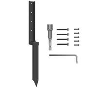 Fence Repair Kit - Ground Spike Post Support, Thickened Metal Heavy Repair Spike, Quick Easy Replacement Tool Leaning Fence Posts with Strong Ground Hold | Lawn Protection Fencing Support for Yard Gar