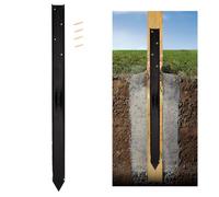 Fence Rescue - Post Repair Stake Anchor - Ideal For Wooden Posts Set In Concrete - Quick To Install - 1 Stake Per Post - Black