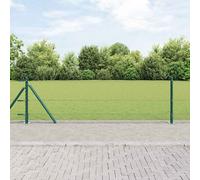 Fence Roll 10 x 0.6 m Green Steel & PVC 13 mm Mesh Garden Barrier Pet Guard 13mm