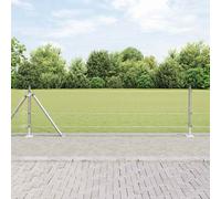 Fence Roll Galvanised Steel PVC 100x0.5m Silver 19x19mm Mesh Weatherproof UV