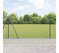 Fence Roll Grey 100 x 1.2 m Steel PVC 13mm Mesh Heavy-Duty Privacy Barrier Panel