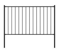 Fence Screen with Posts Outdoor Garden Fence Panel Powder-coated Steel vidaXL