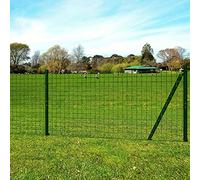 Fence Screening Garden Wire for Climbing Plants, Euro Fence Steel 25x1.7 m Green for Balcony Yard Outdoor Garden Decoration