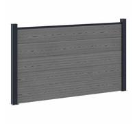 vidaXL WPC Fence Panel and Aluminium Grey