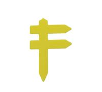 Fence-Shape Waterproof Plant Label Garden Orchard Succulent Insert Tag Classification Sign Vegetable Flower Marker Tool(Yellow)