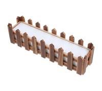 Fence Shaped Wooden Planter Box with Foam Insert for Artificial Flowers