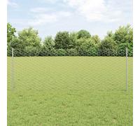 Fence Silver 0.8 x 10 m Steel Garden Panel Boundary Screen Outdoor 0.8m Strong H