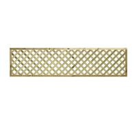 Fence Trellis Topper 6ft x 1.5ft Framed Urban Diamond Wooden Panel (4 Pack)