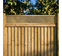 Fence Trellis Topper, 6ft x 1ft Framed Privacy Diamond Wooden Garden Panel