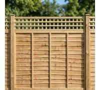 Fence Trellis Topper, 6ft x 1ft Privacy Square Top Wooden Panel (5 Pack)