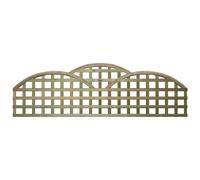 Fence Trellis Topper, 6ft x 1ft Privacy Triple Dome Top Wooden Garden Panel