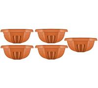 Fence Wall Planter Plant Flower Basket Pot Container Venetian Garden Box Plastic UK (Planter Terracotta 40 cm, 5)