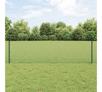 vidaXL Fence with Post Green, Garden and Terrace, Modern Outdoor Fence, Durable