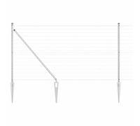 Fence with Post Outdoor Garden Boundary Terrace Barrier Panel Set vidaXL