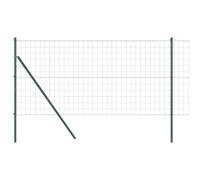 Euro Fence with Concrete Base Mesh Outdoor Garden Boundary Panel Set vidaXL