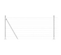 vidaXL Fence with Post Grey 1 x 10 m Steel and PVC