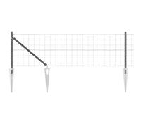 Fence with Posts Steel Fence Panels Outdoor Barrier Terrace Fencing vidaXL