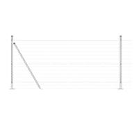Garden Fence Panel Grey 0.8m H x 25m L Steel PVC Durable Privacy Secure Boundary