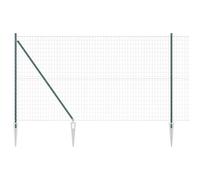 Euro Fence with Concrete Base Mesh Outdoor Garden Boundary Panel Set vidaXL