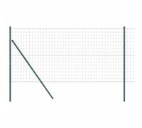 Euro Fence with Concrete Base Mesh Outdoor Garden Boundary Panel Set vidaXL