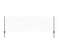 Silver Steel Garden Fence Panel 0.8m x 10m Durable Outdoor Decor Easy Install