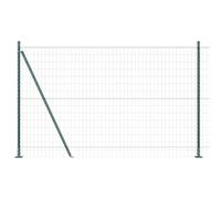 Fence with Posts Steel Fence Panels Outdoor Barrier Terrace Fencing vidaXL