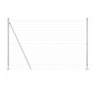 Fence with Posts Steel Fence Panels Outdoor Barrier Terrace Fencing vidaXL