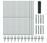 Welded Wire Fence 0.8x100m Grey Metal with 13 Spike Posts and Ties & Tensioners
